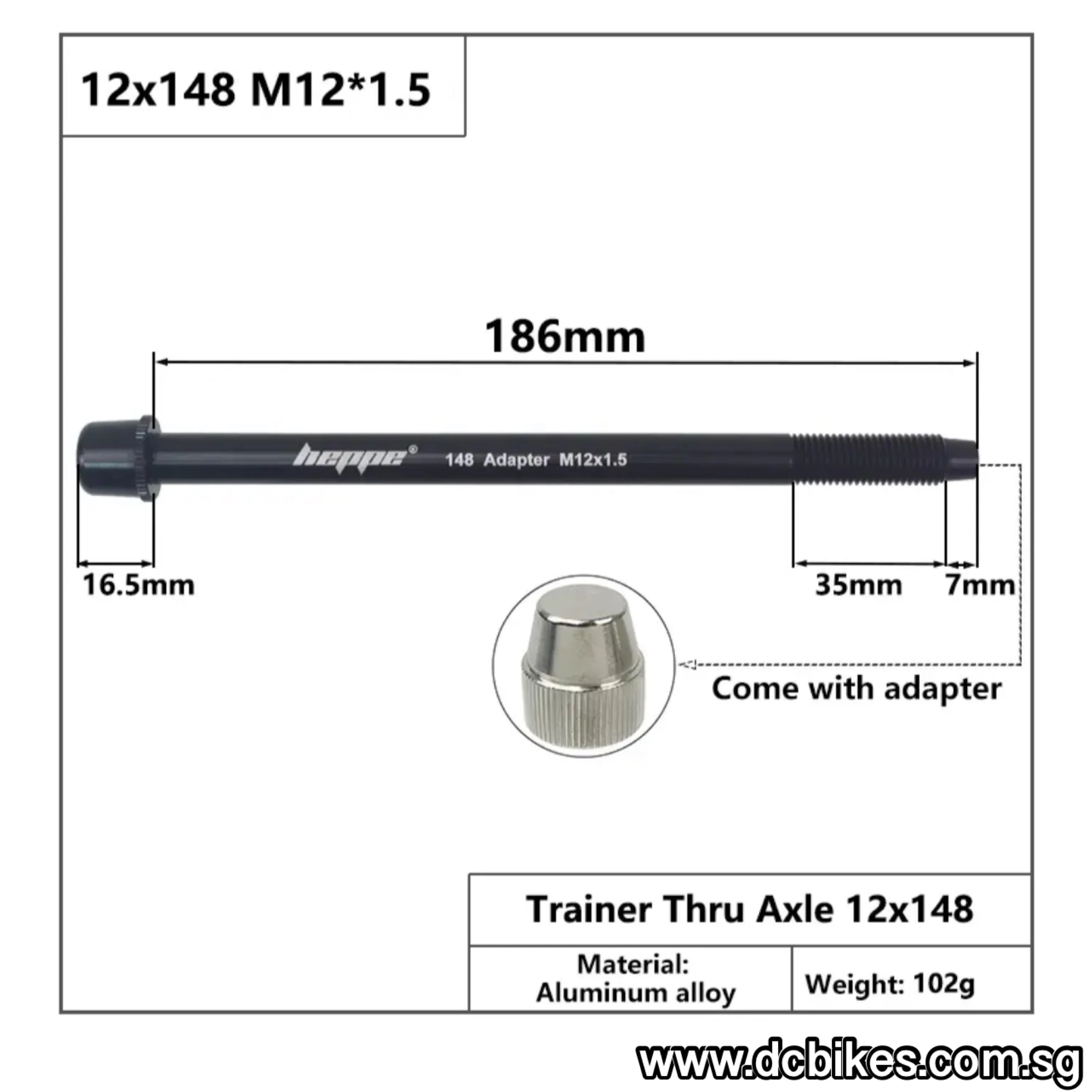 142mm | 148mm X 12mm Boost Thru Axle For Bicycle Trainer