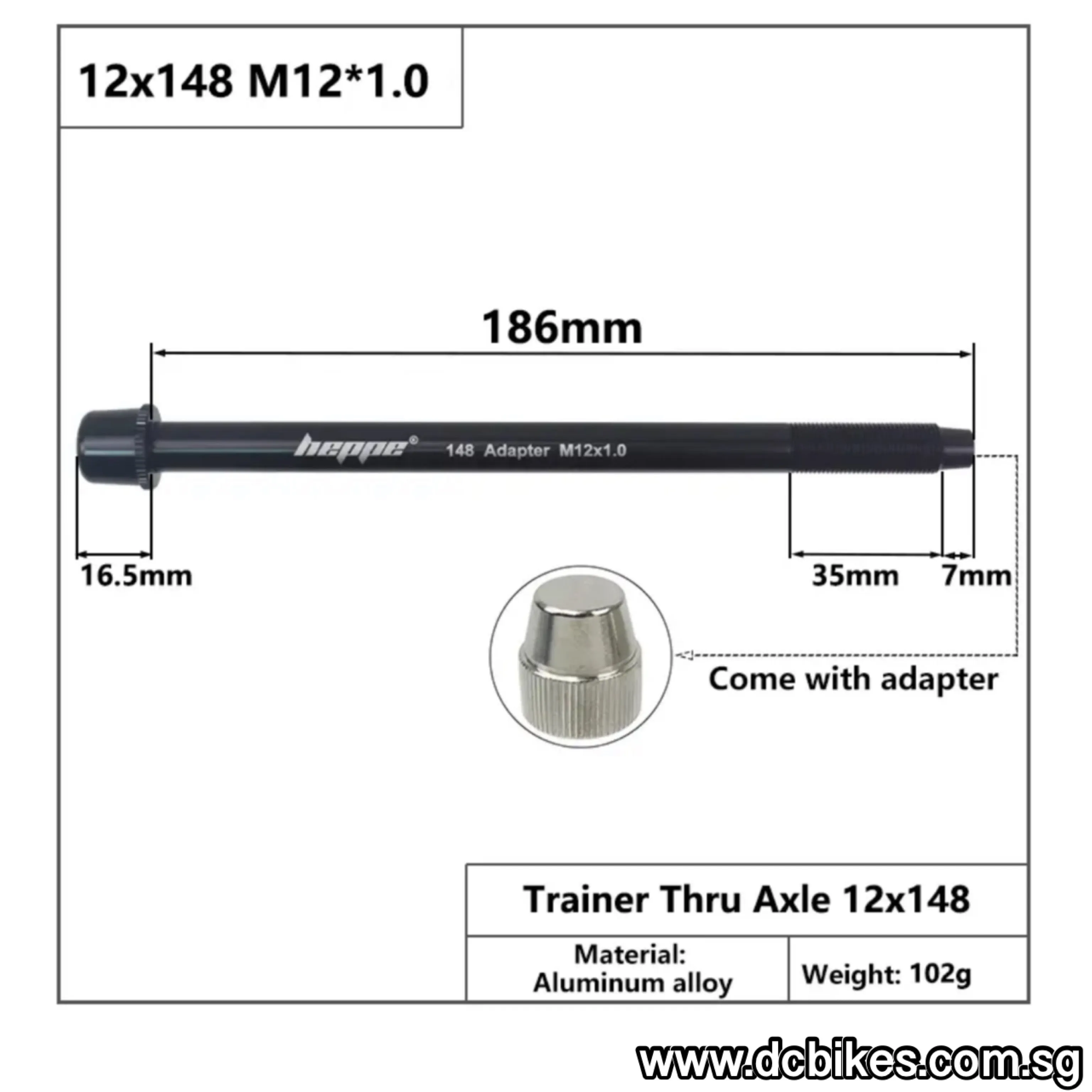142mm | 148mm X 12mm Boost Thru Axle For Bicycle Trainer