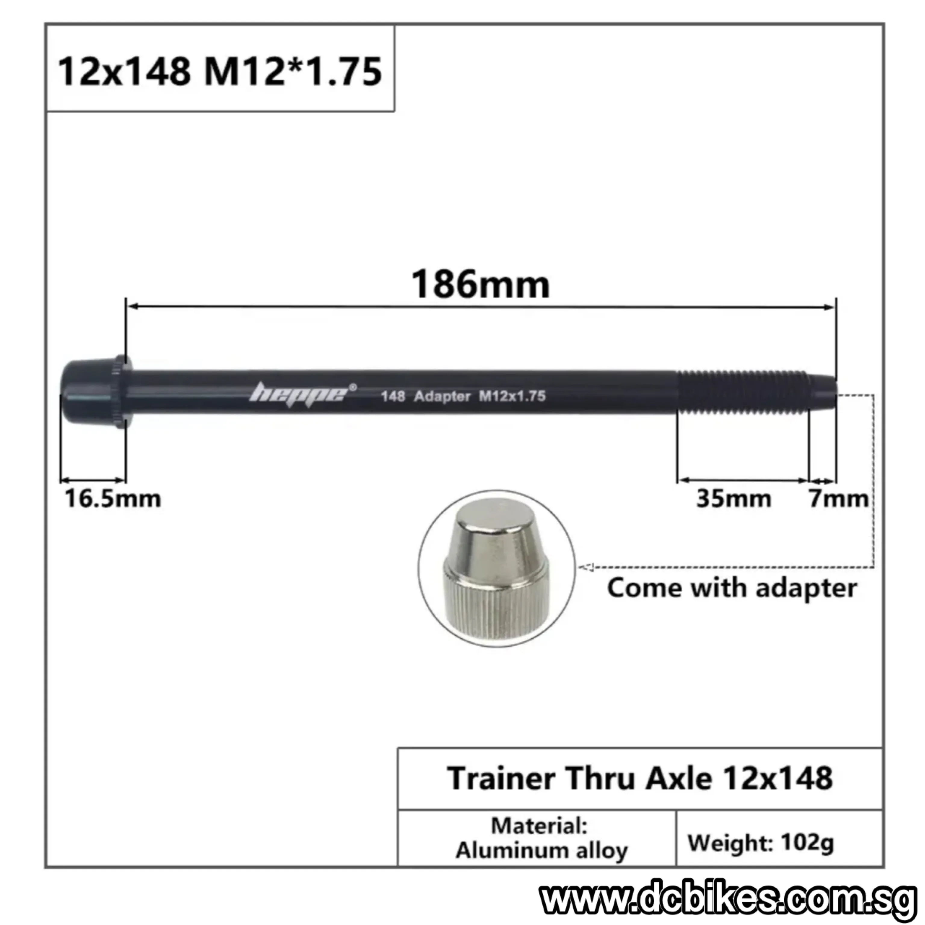 142mm | 148mm X 12mm Boost Thru Axle For Bicycle Trainer