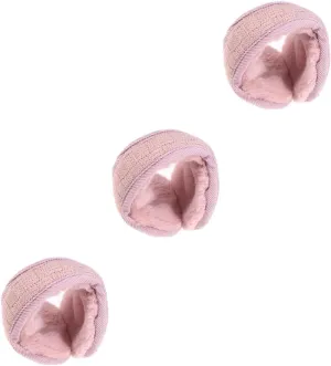 3pcs 11 Earflap Winter Fleece Lined Toghts Stretchable Ear Cuff Ear Cover Unisex