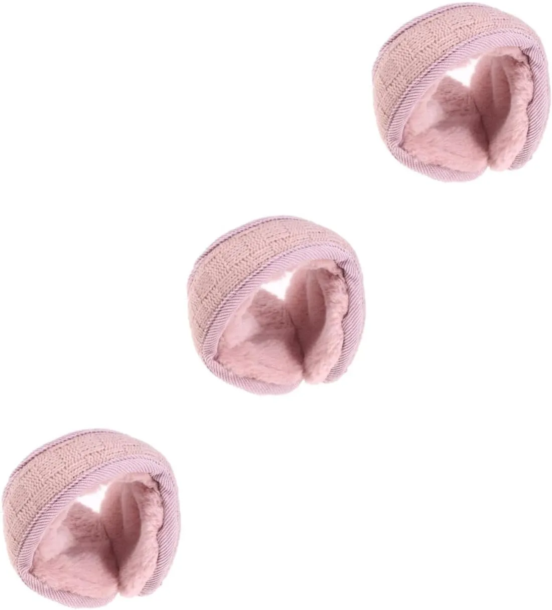 3pcs 11 Earflap Winter Fleece Lined Toghts Stretchable Ear Cuff Ear Cover Unisex