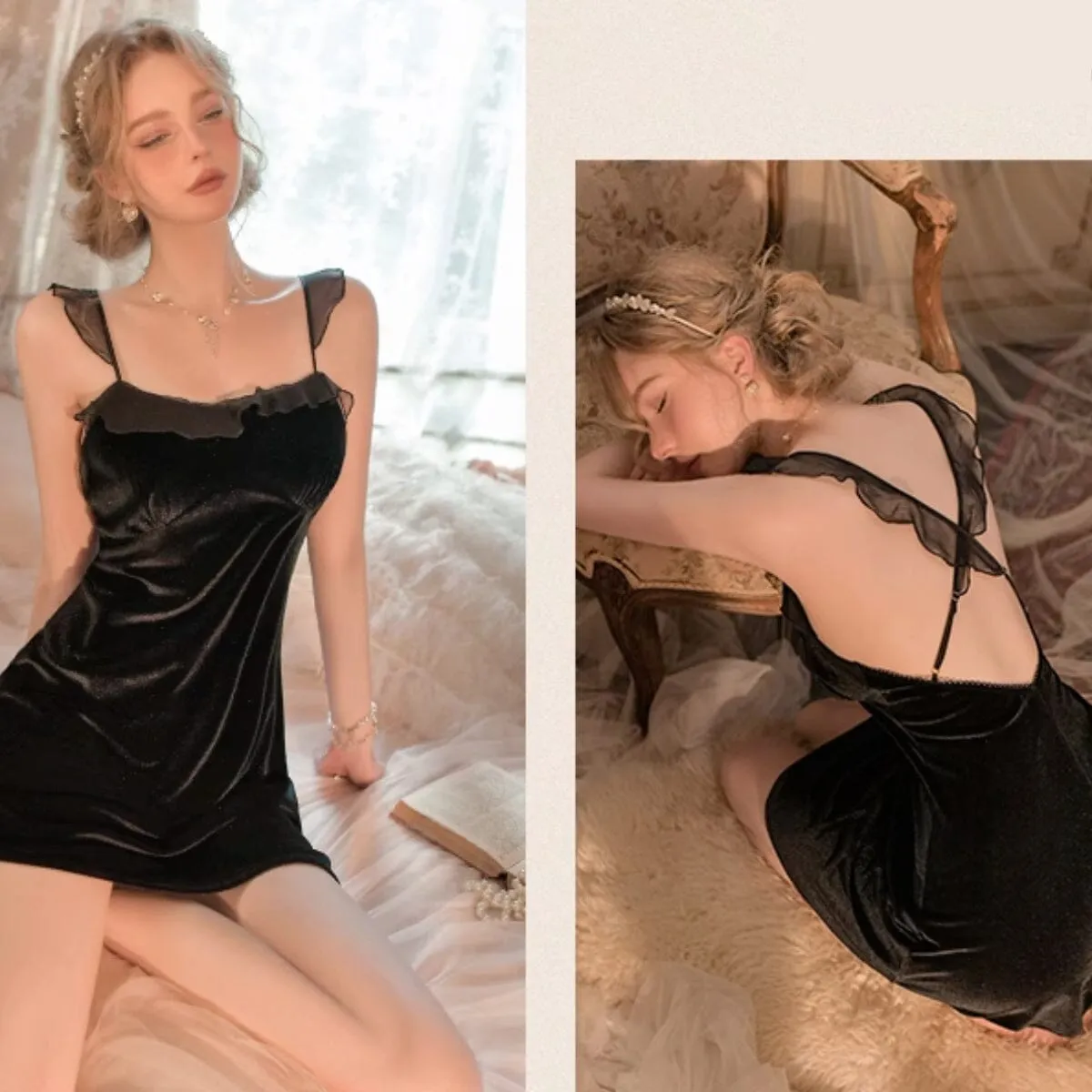 Abbey velvet slip