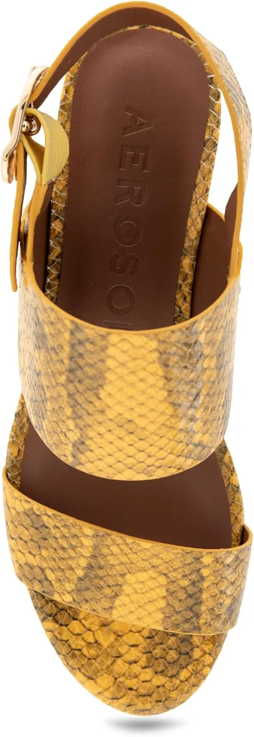 Aerosoles Women's Camera Platform Heeled Sandal