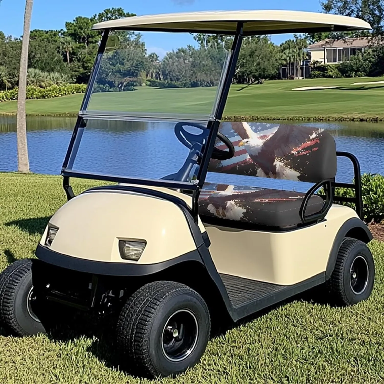 AFPANQZ Breathable Golf Cart Seat Cover - Lightweight, Summer Use, Easy to Clean Club Car Decoration Cover