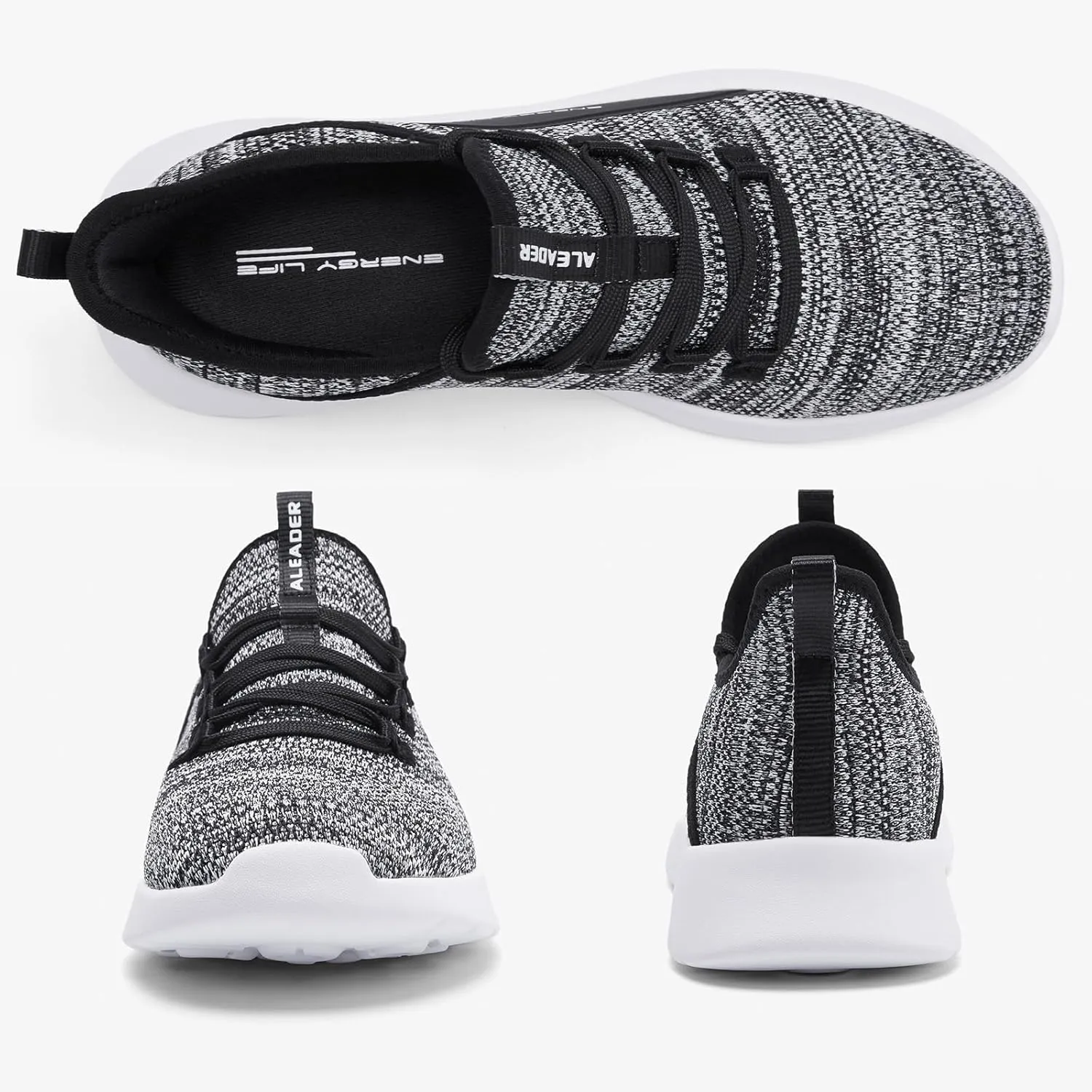 ALEADER Men's Energycloud Slip On Running Walking Shoes Cushion Lightweight Sneakers