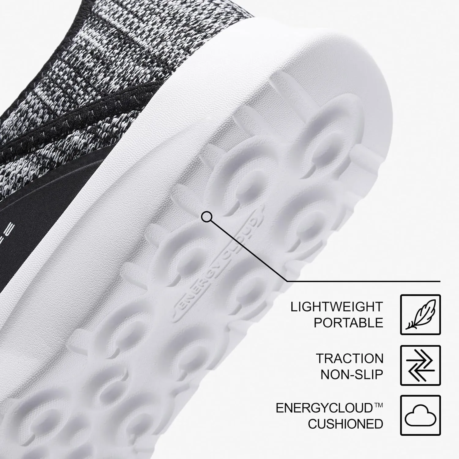 ALEADER Men's Energycloud Slip On Running Walking Shoes Cushion Lightweight Sneakers