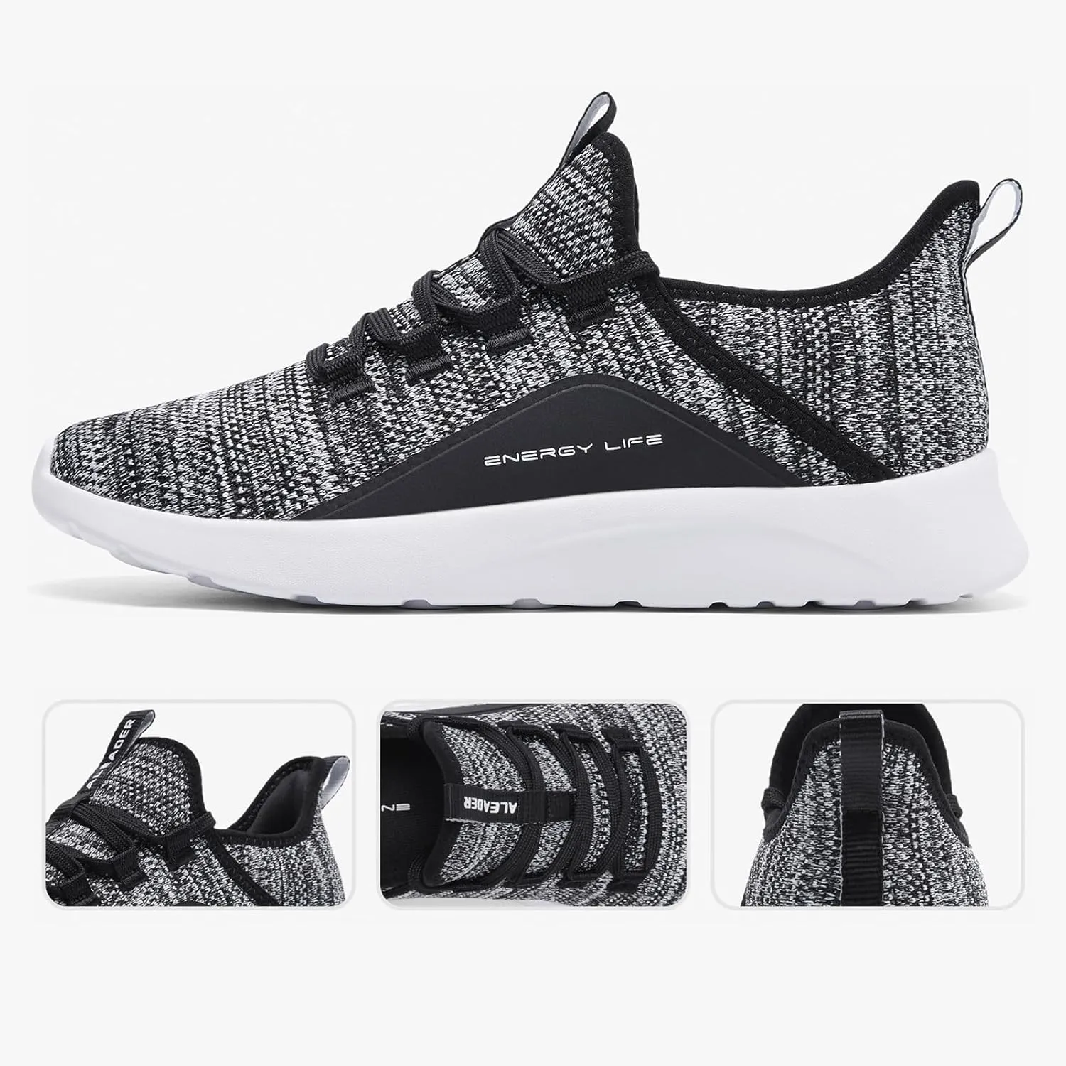 ALEADER Men's Energycloud Slip On Running Walking Shoes Cushion Lightweight Sneakers