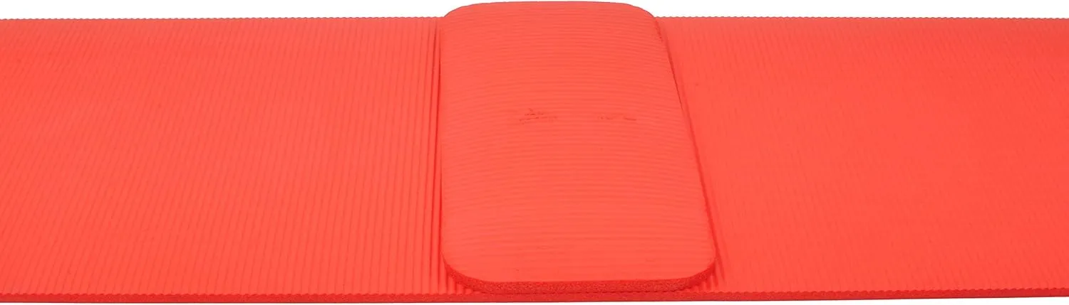 All Purpose 1/2-Inch Extra Thick High Density Anti-Tear Exercise Yoga Mat and Knee Pad with Carrying Strap, Multiple Colors