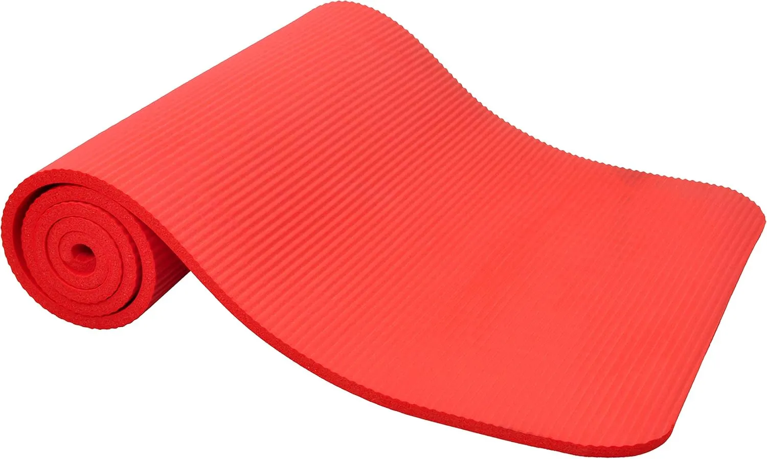 All Purpose 1/2-Inch Extra Thick High Density Anti-Tear Exercise Yoga Mat and Knee Pad with Carrying Strap, Multiple Colors