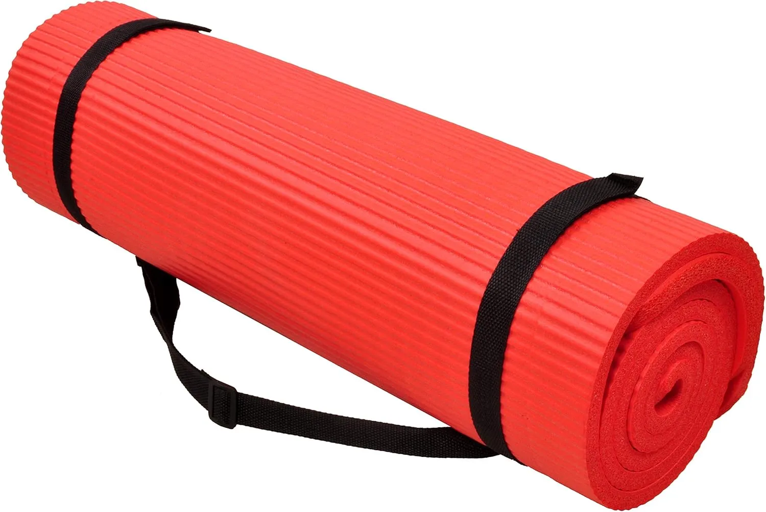 All Purpose 1/2-Inch Extra Thick High Density Anti-Tear Exercise Yoga Mat and Knee Pad with Carrying Strap, Multiple Colors