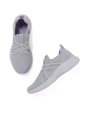 AMP WOMENS KNITTED SLIP-ON SNEAKERS AW056-LIGHT GREY