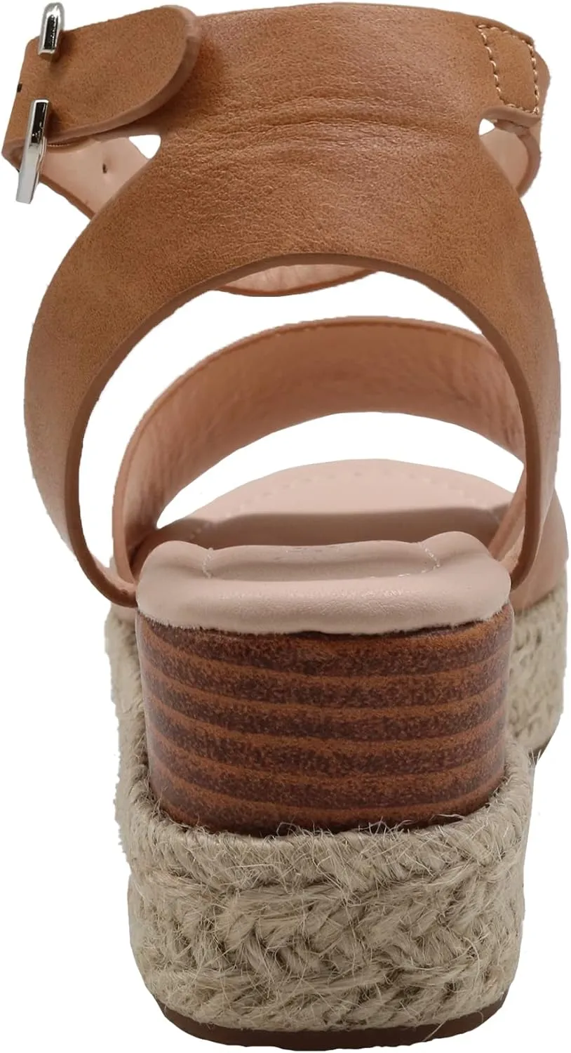 Apakowa Girls Sandals Flatform Wedge Open Toe Summer Sandals Shoes Little Big Kid Flower Girl Heels Dress Shoes (Little Kid/Big Kid)