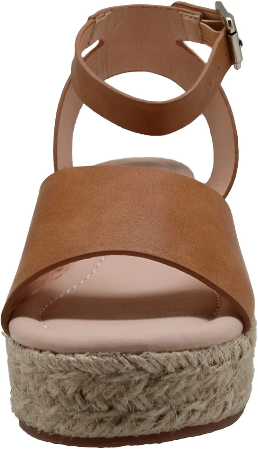 Apakowa Girls Sandals Flatform Wedge Open Toe Summer Sandals Shoes Little Big Kid Flower Girl Heels Dress Shoes (Little Kid/Big Kid)