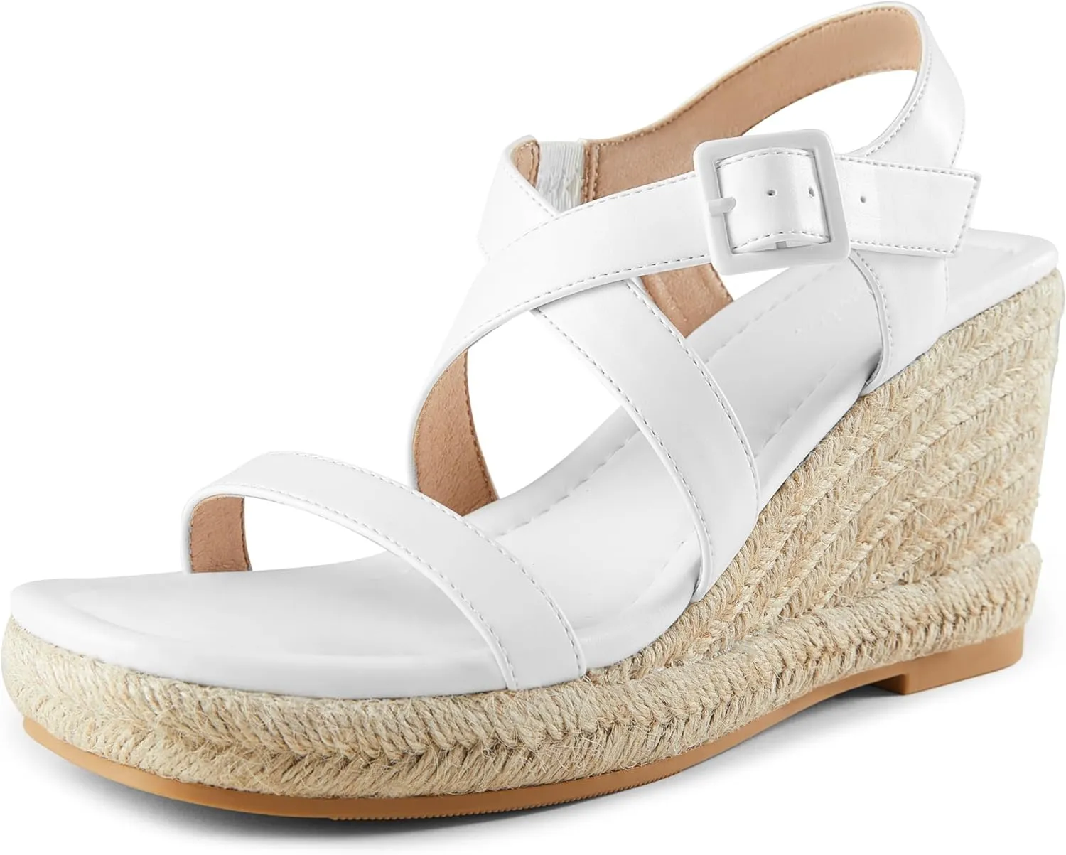 Arromic Wedge Sandals for Women Espadrille Sandals Platform Wedge Heel Shoes Open Toe Casual Comfortable Summer Beach Wedges for Women Dressy