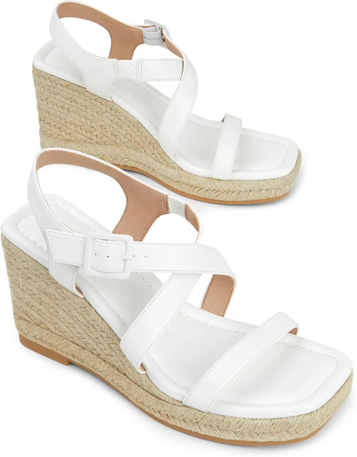 Arromic Wedge Sandals for Women Espadrille Sandals Platform Wedge Heel Shoes Open Toe Casual Comfortable Summer Beach Wedges for Women Dressy