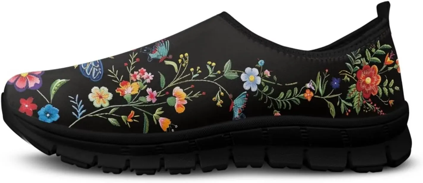 Art Sneakers for Women Slip on Loafers Comfy Non Slip Walking Sneakers for Outdoors Travel Easy to Wear