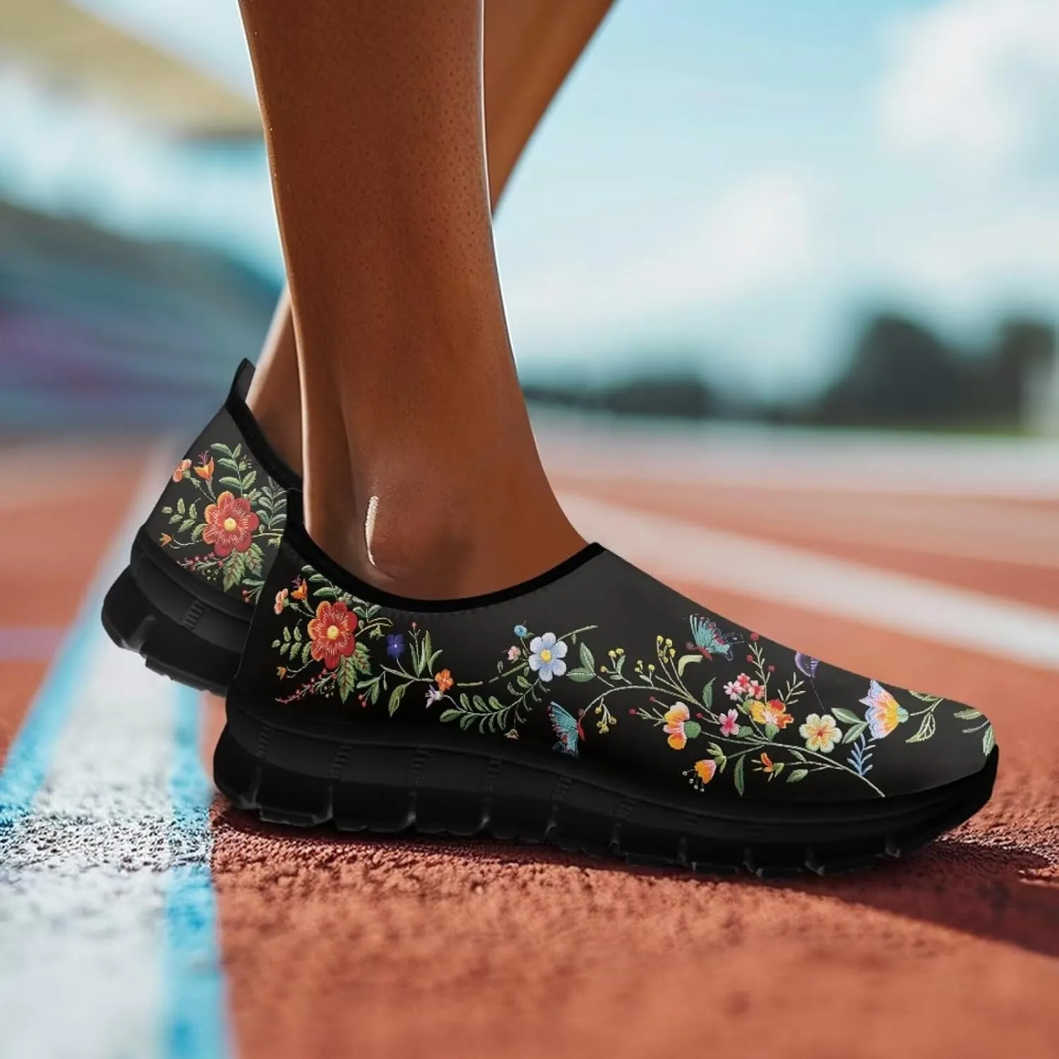 Art Sneakers for Women Slip on Loafers Comfy Non Slip Walking Sneakers for Outdoors Travel Easy to Wear
