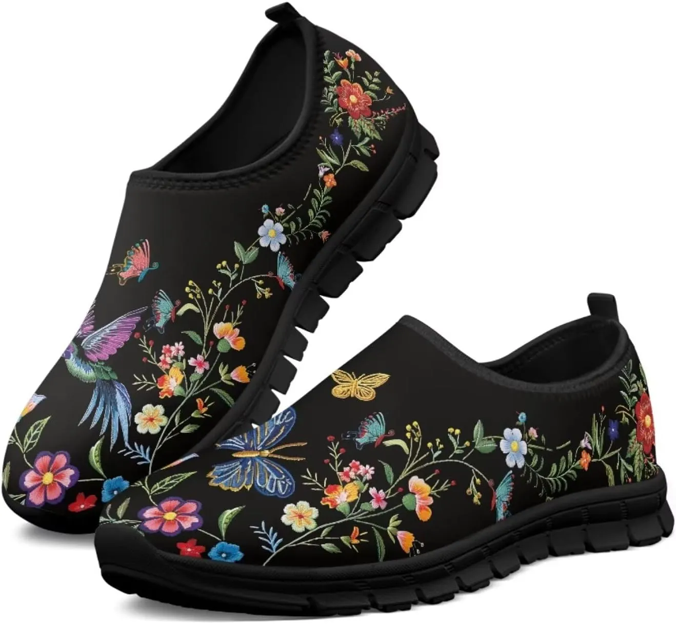 Art Sneakers for Women Slip on Loafers Comfy Non Slip Walking Sneakers for Outdoors Travel Easy to Wear