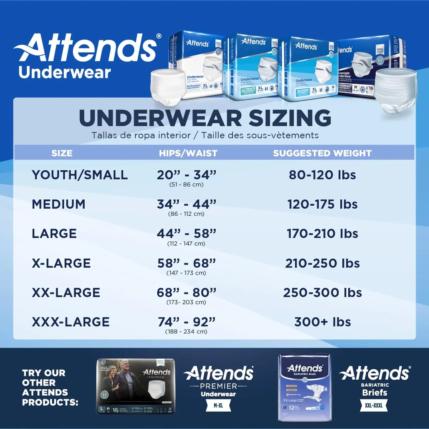 Attends Disposable Underwear Pull On with Tear Away Seams Large, AP0730100, 25 Ct