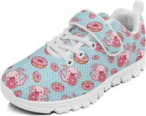 Axolotl Shoes Girls Tennis Shoes Cute Slip On Sneakers for Kids Gym Shoes