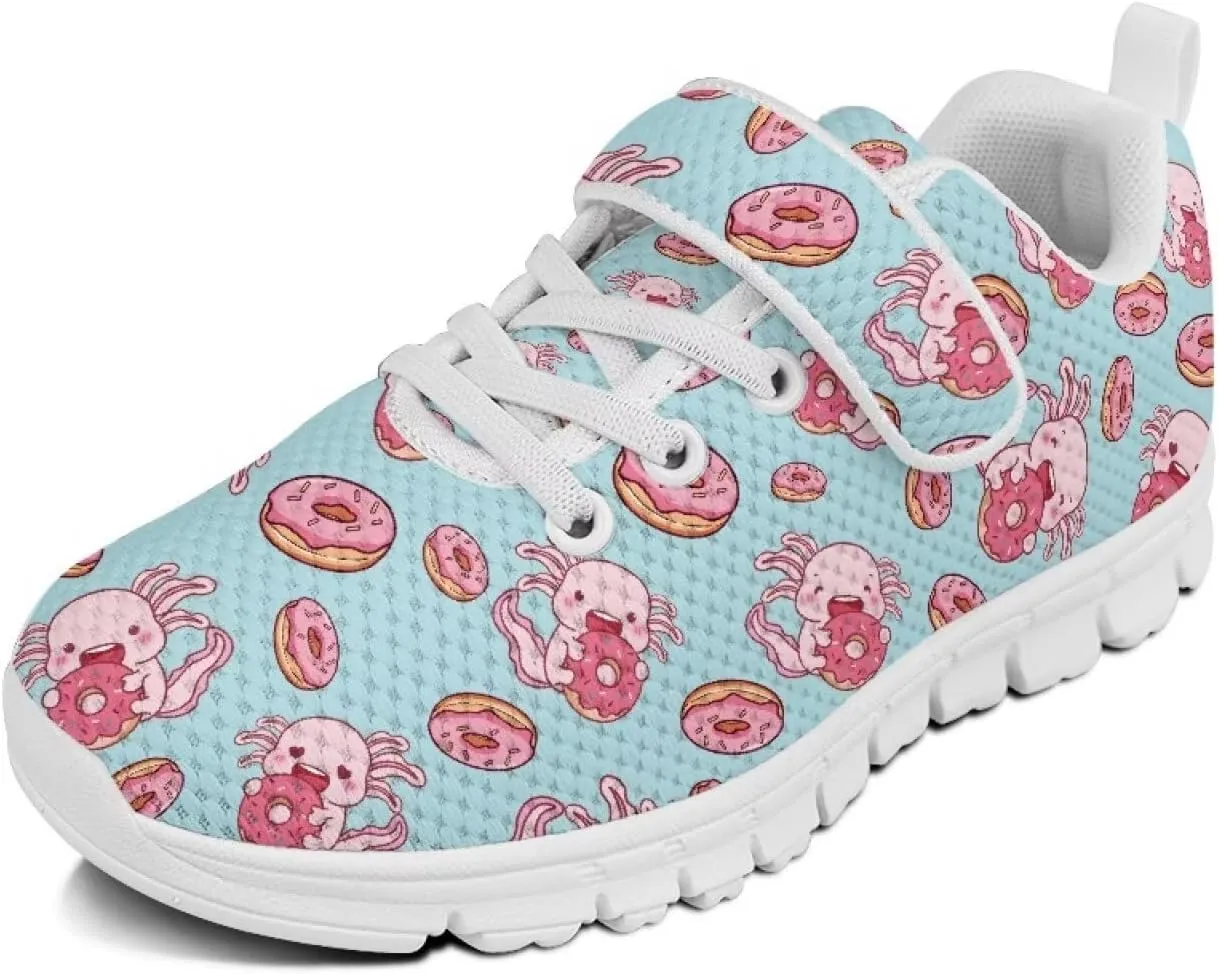 Axolotl Shoes Girls Tennis Shoes Cute Slip On Sneakers for Kids Gym Shoes