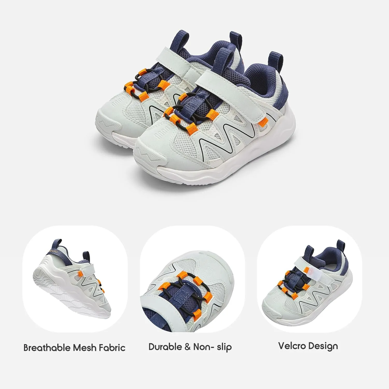 Balabala Toddler Shoes Boys Girls Barefoot Kids Breathable Walking Running Tennis Shoes Slip on Sneakers Lightweight Outdoor