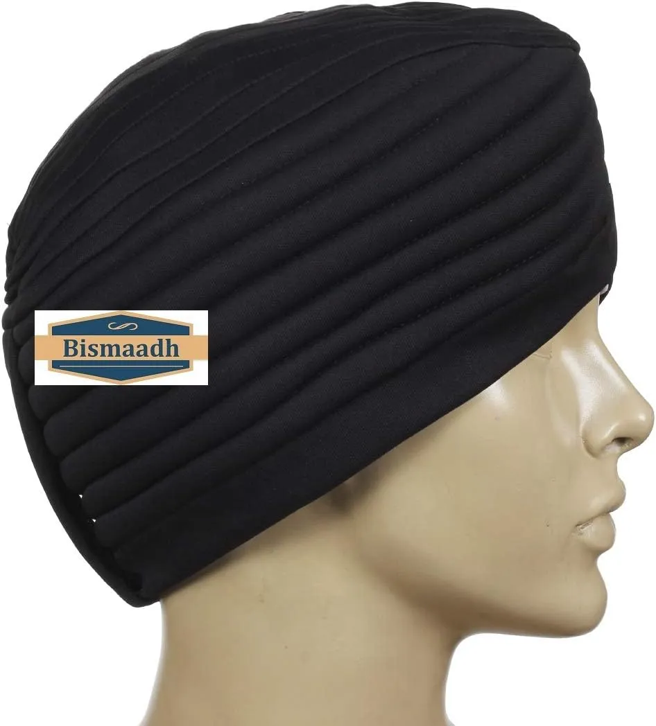 BISMAADH Instant Readymade Turban for Men & Women Head Wrap Lightweight Cap Headwear Sikh Pagri