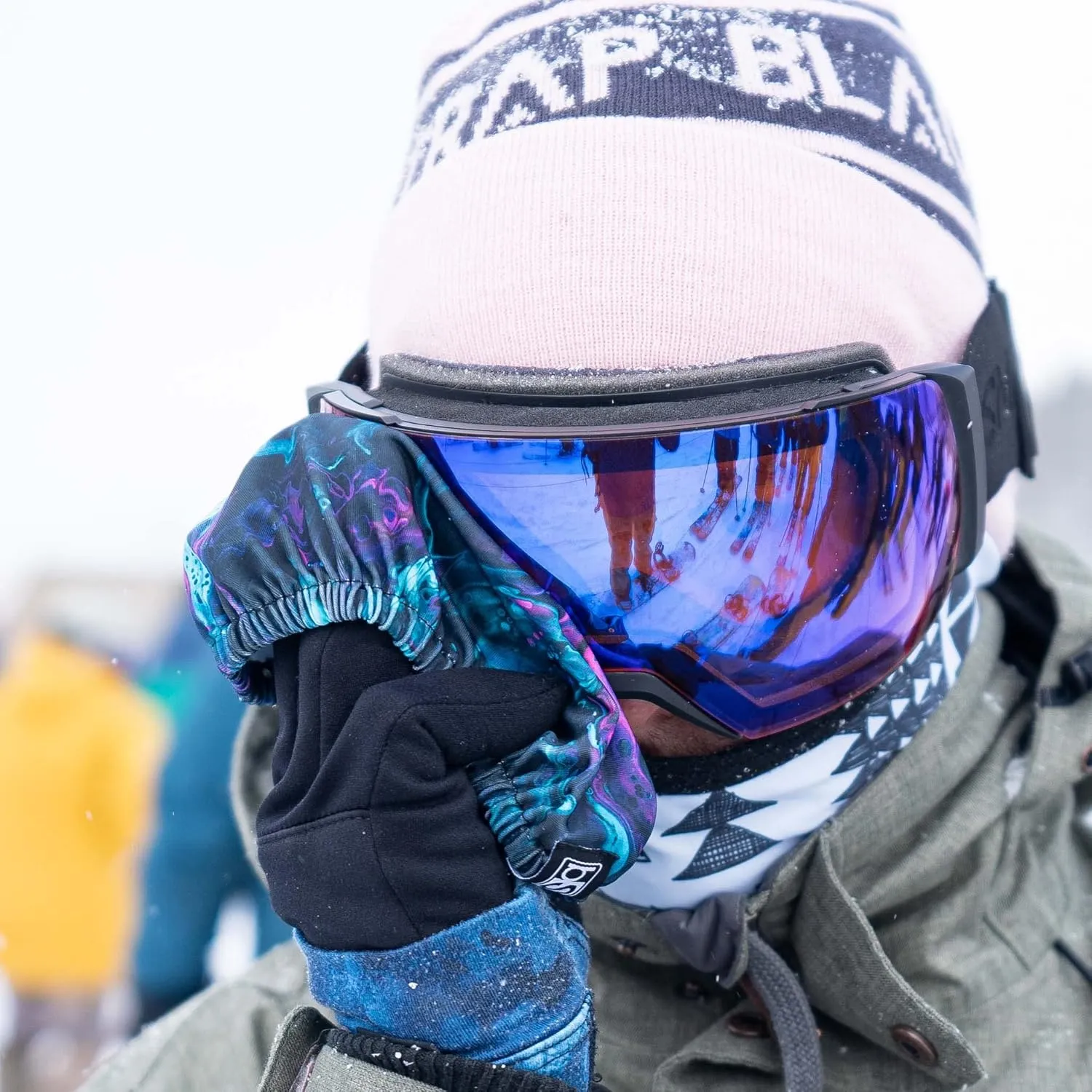 BLACKSTRAP Goggle Cover, Easy On, Easy Off Goggle Lens Protection, One Size Fits Most Goggles, 100% Upcycled Fabric