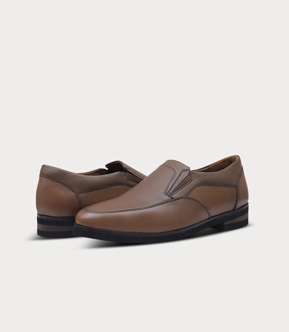 BM6692-BROWN-Men Slip On