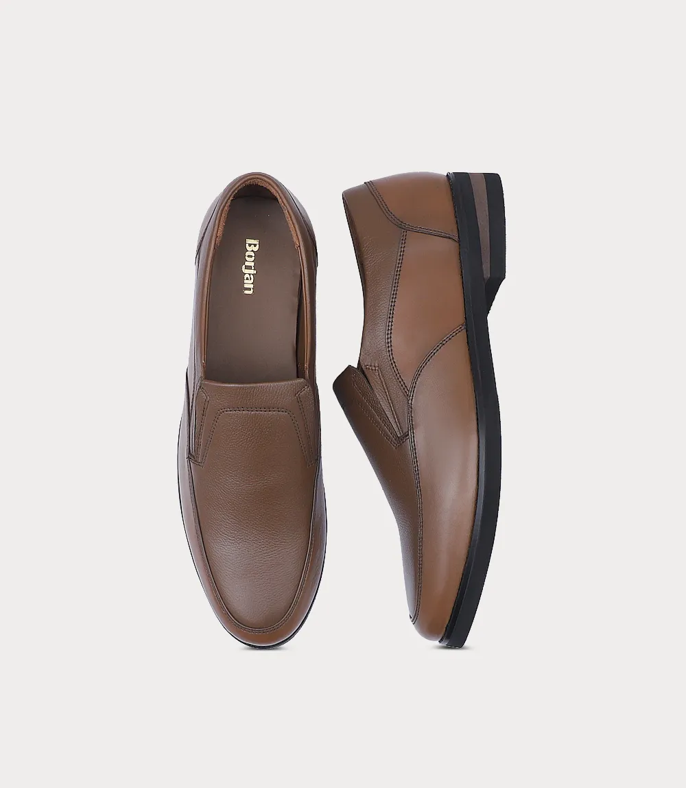 BM6692-BROWN-Men Slip On