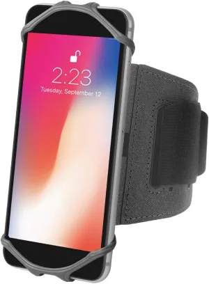 BoxWave Holster Compatible with Meizu 18x - ActiveStretch Sport Armband, Adjustable Armband for Workout and Running - Jet Black
