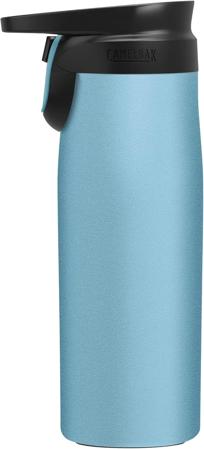 CamelBak Forge Flow Coffee & Travel Mug, Insulated Stainless Steel - Non-Slip Silicon Base - Easy One-Handed Operation - 20oz, Dusk Blue