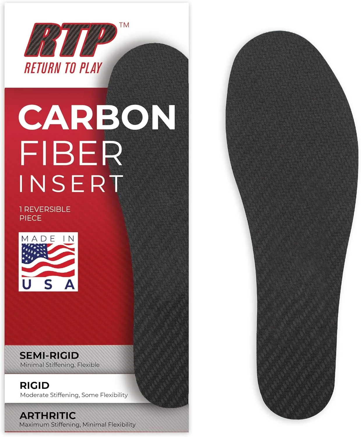 Carbon Fiber Full Shoe Rigid Insert Made in The USA