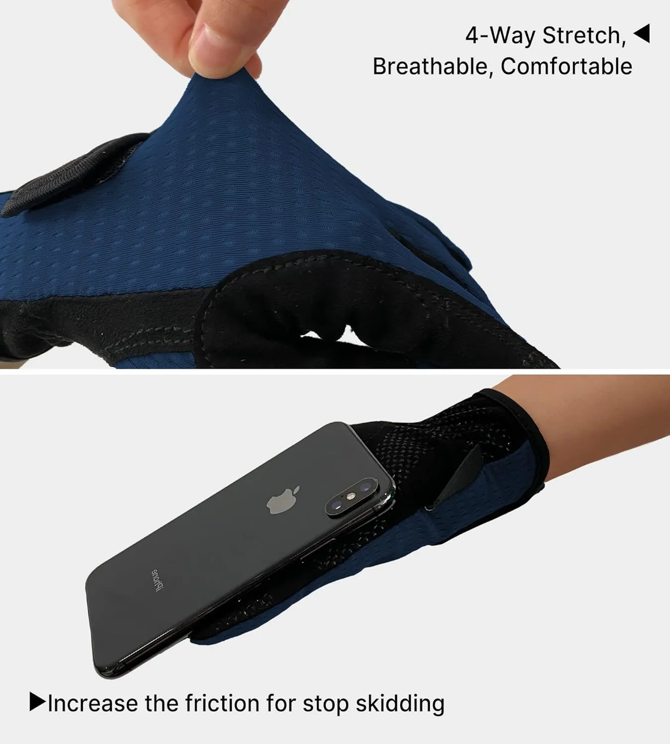 ChinFun Women's Horse Riding Gloves Stretchable Equestrian Gloves Breathable Horseback Lady Youth Girls Outdoor Cycling