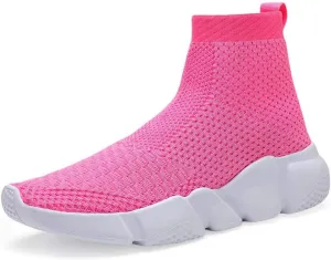 CHUI Boys Girls Breathable Sneakers Mesh Lightweight Easy Walk Casual Slip-On Athletic Running Walking Shoes