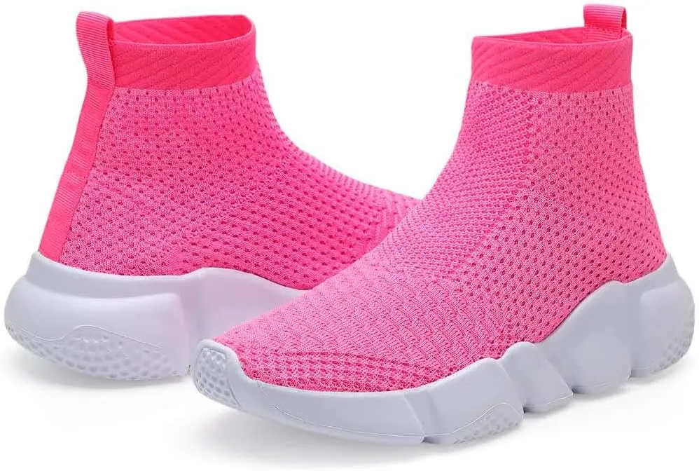 CHUI Boys Girls Breathable Sneakers Mesh Lightweight Easy Walk Casual Slip-On Athletic Running Walking Shoes