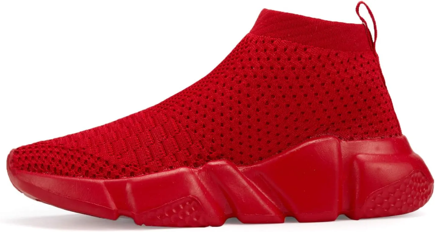 CHUI Boys Girls Breathable Sneakers Mesh Lightweight Easy Walk Casual Slip-On Athletic Running Walking Shoes