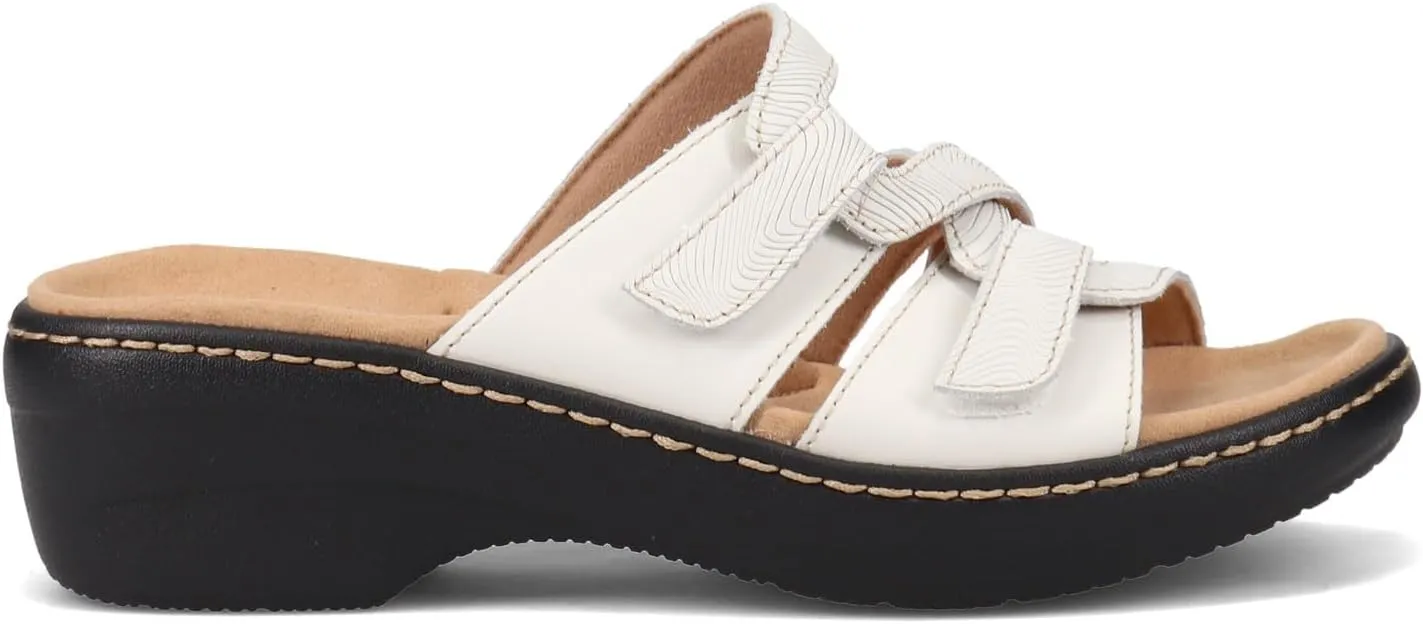 Clarks Women's Merliah Karli Sandal, White, 10