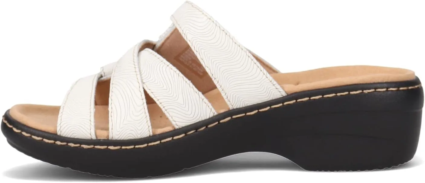 Clarks Women's Merliah Karli Sandal, White, 10