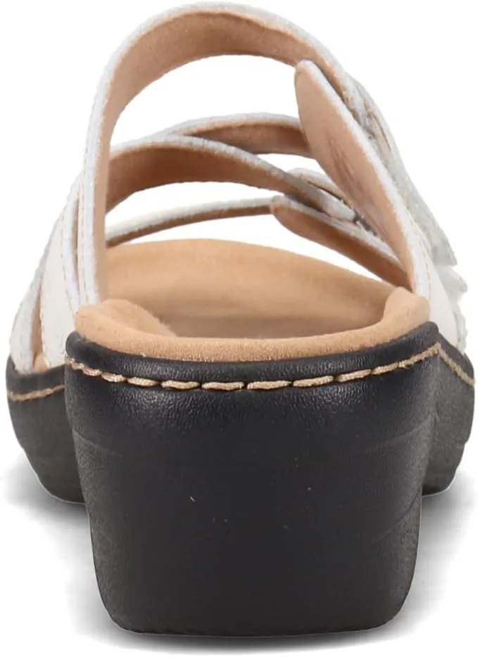 Clarks Women's Merliah Karli Sandal, White, 10