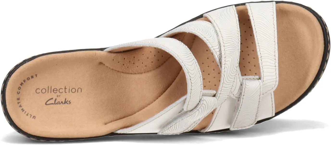 Clarks Women's Merliah Karli Sandal, White, 8