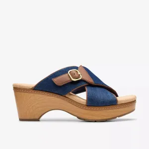 Clarks Women's Seannah Nora Dark Denim 26181947