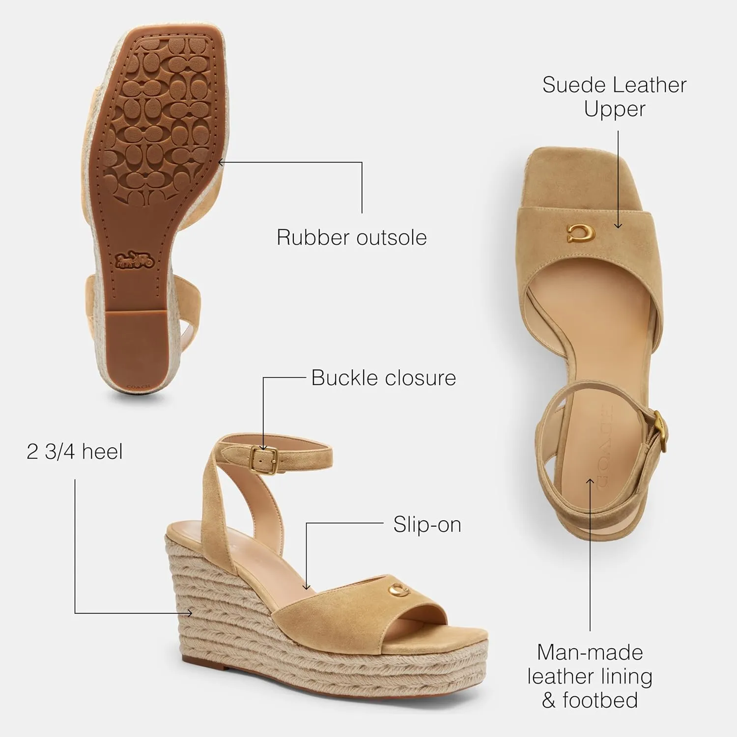 Coach Women's Espadrille Wedge Platform