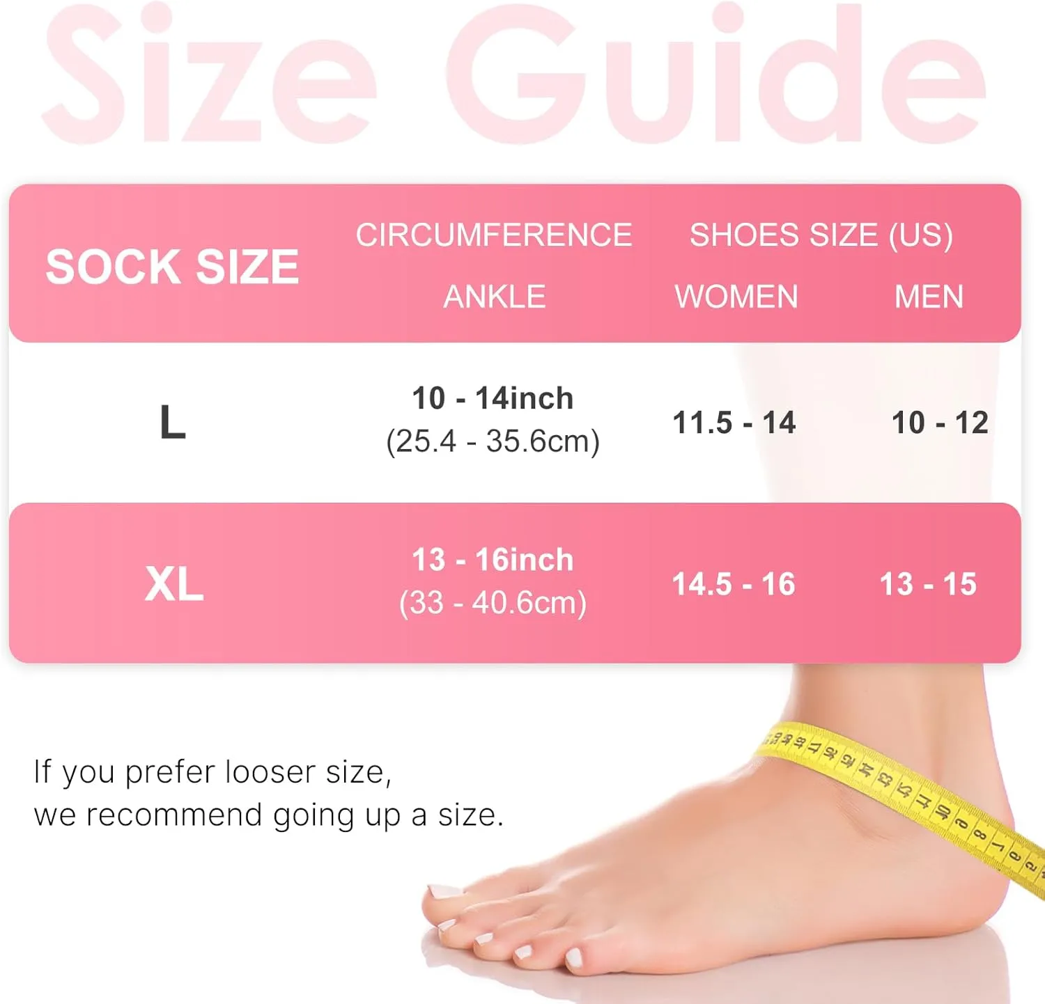 Comfitech Ankle Ice Pack Wrap Sleeve with Large Opening, Reusable Gel Cold Pad for Foot and Heel, Large, 2 Packs, Pink