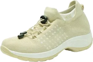 Comfortwear Ortho Stretch Cushion Shoes for Women Plantar Fasciitis, Comfort Wear Ortho Shoes Women Slip On Sneakers