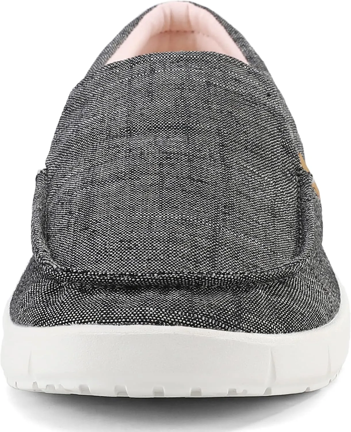 COOJOY Women's Casual Lightweight Stretch Boat Canvas Slip on Shoes Breathable