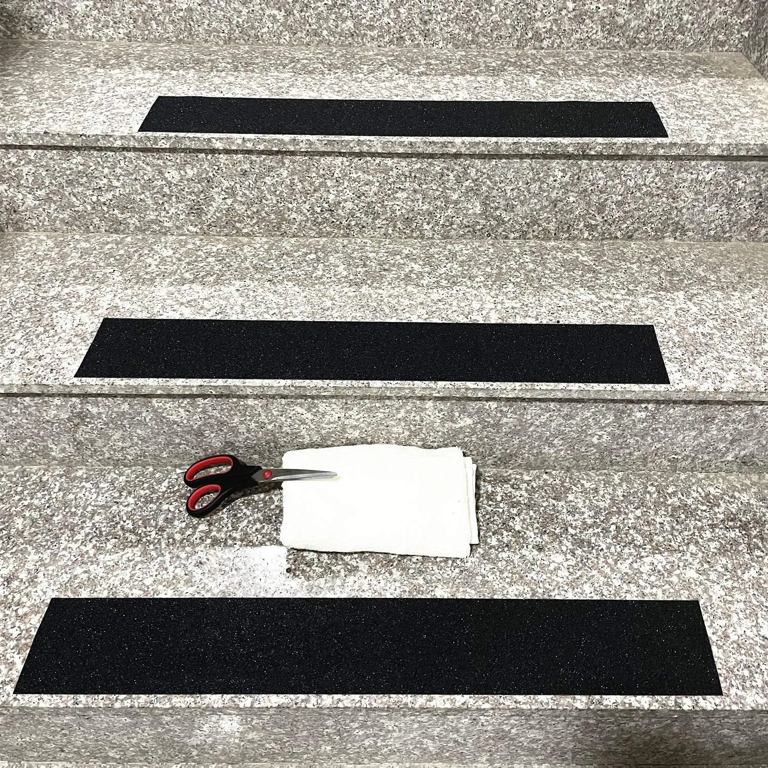 COSIMIXO 12" x 35Ft Heavy Duty Anti Slip Tape,Best 80grit Friction,Grip,Abrasive for Stairs Outdoor/Indoor,Skateboard Grip Tape Safety Non Skid Tread Staircases Anti-Slip Traction Tape Black