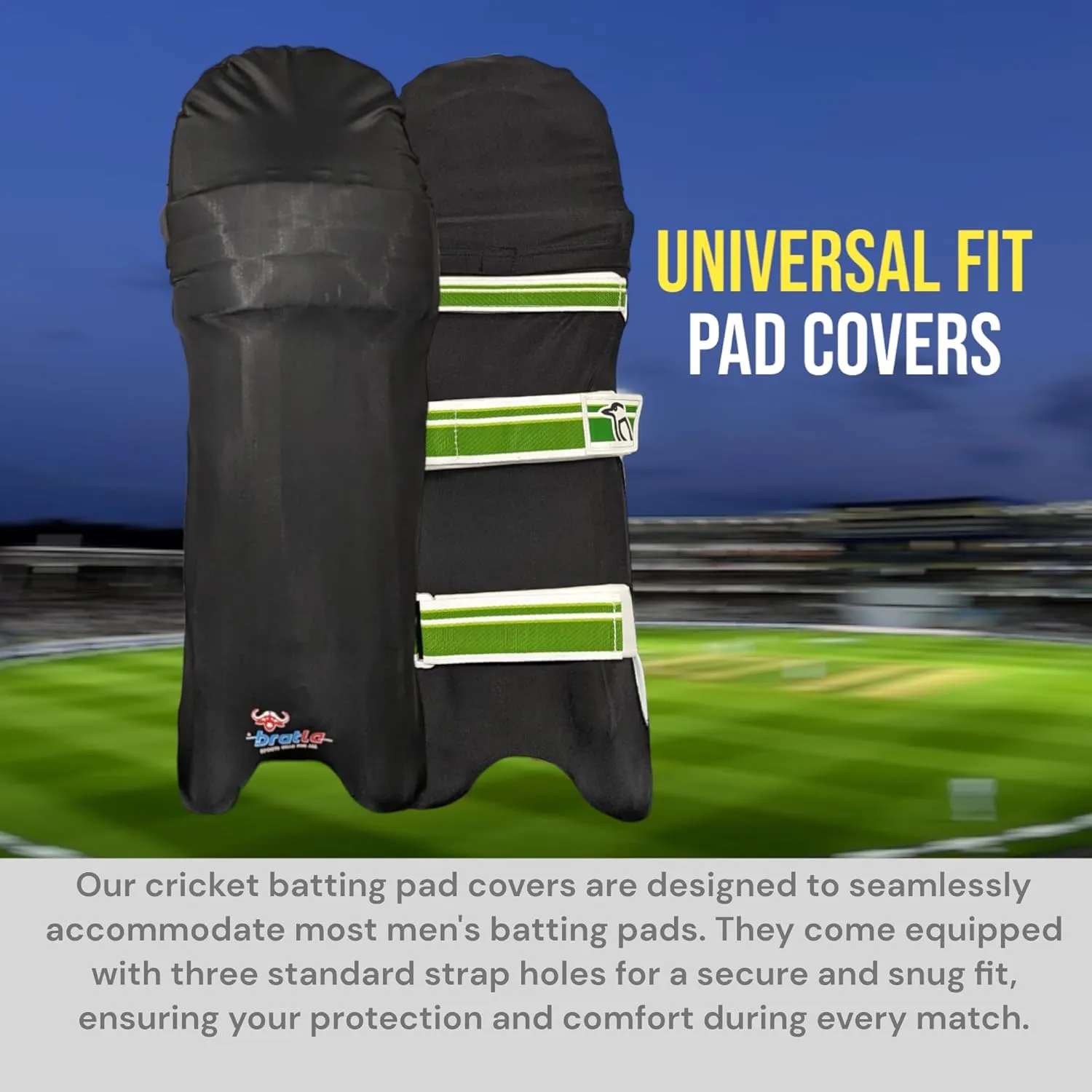 Cricket Batting Pads Covers Color Fit Neatly on Legguards Easily Put On