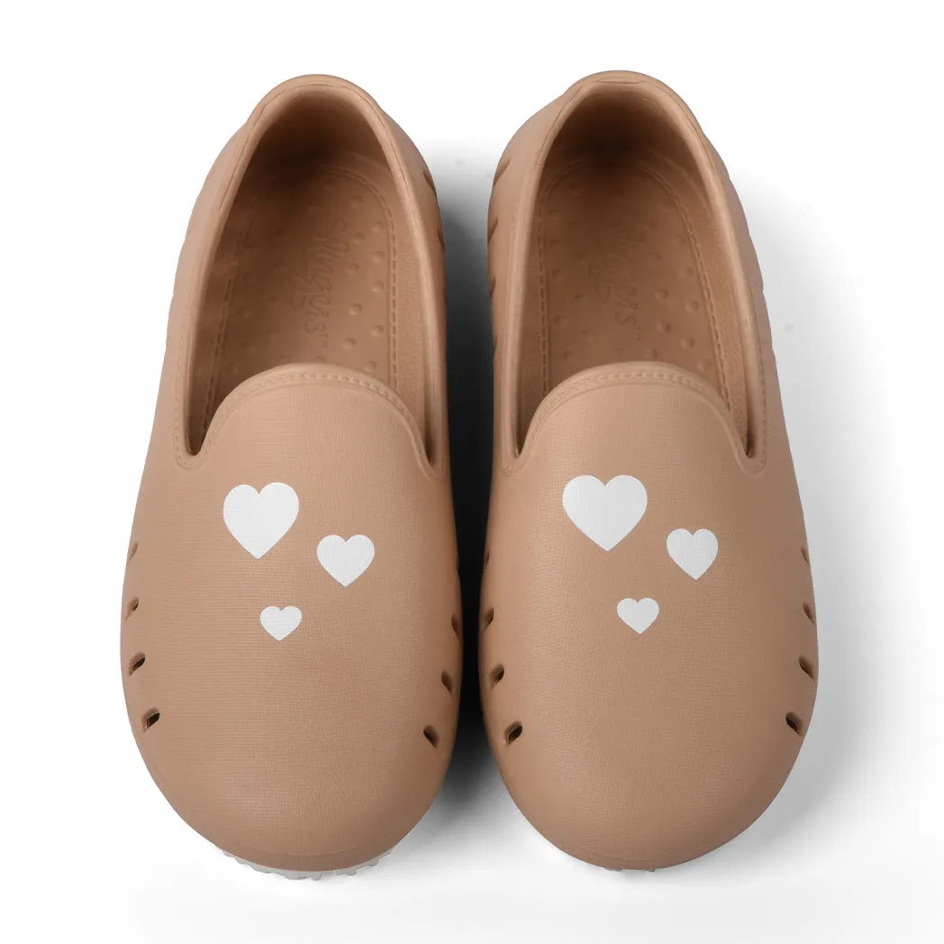 Cruise Loafer Kids - Sand Hearts print / Waterproof
