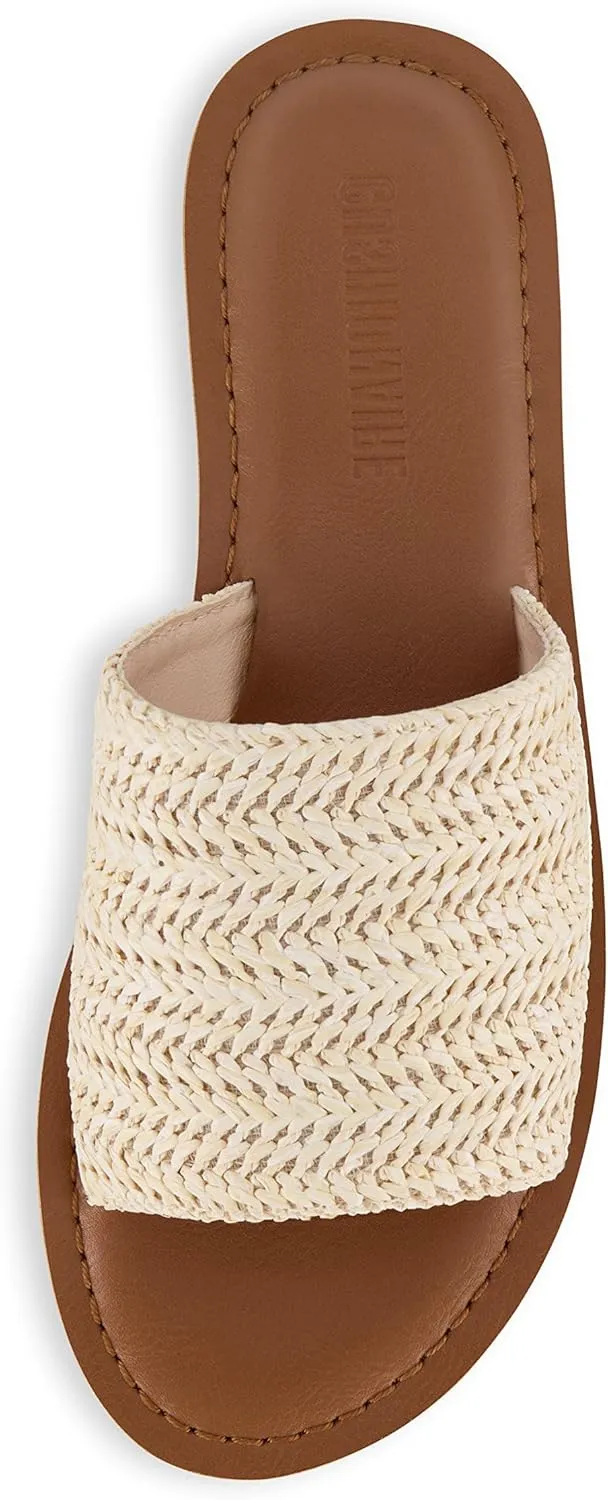 CUSHIONAIRE Women's Carly slide Sandal with Memory Foam
